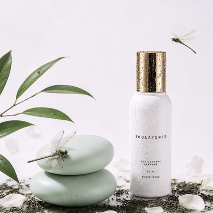 Duo Layering CLEAN  | 1945 Light Green & White Rose