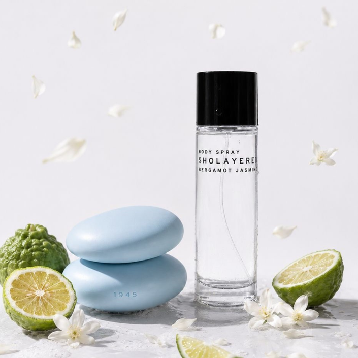 Duo Layering NATURAL  | 1945 Azzurro & Bergamot Jasmine
