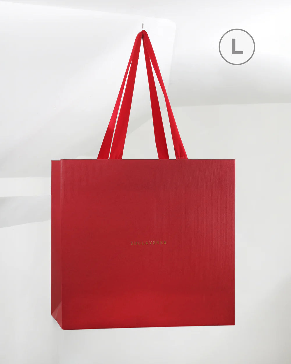 Sac cadeau premium rouge taille L
