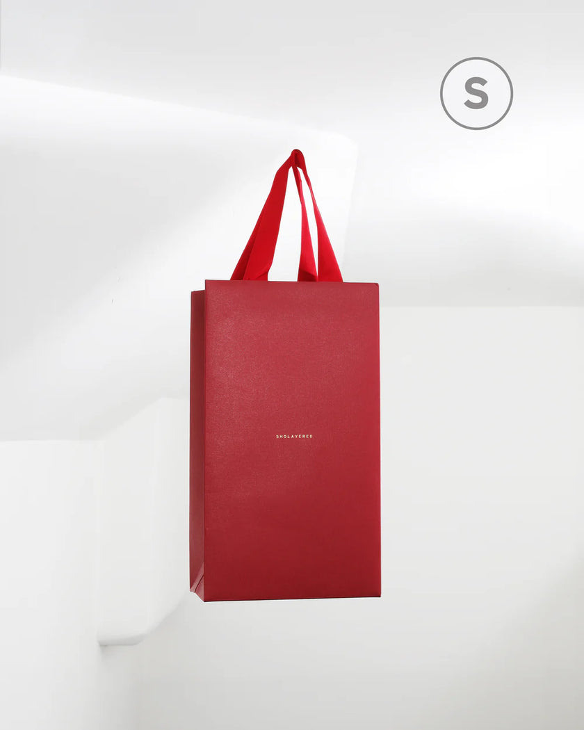 Sac cadeau premium rouge taille S
