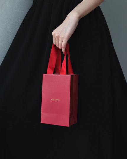 Sac cadeau premium rouge.