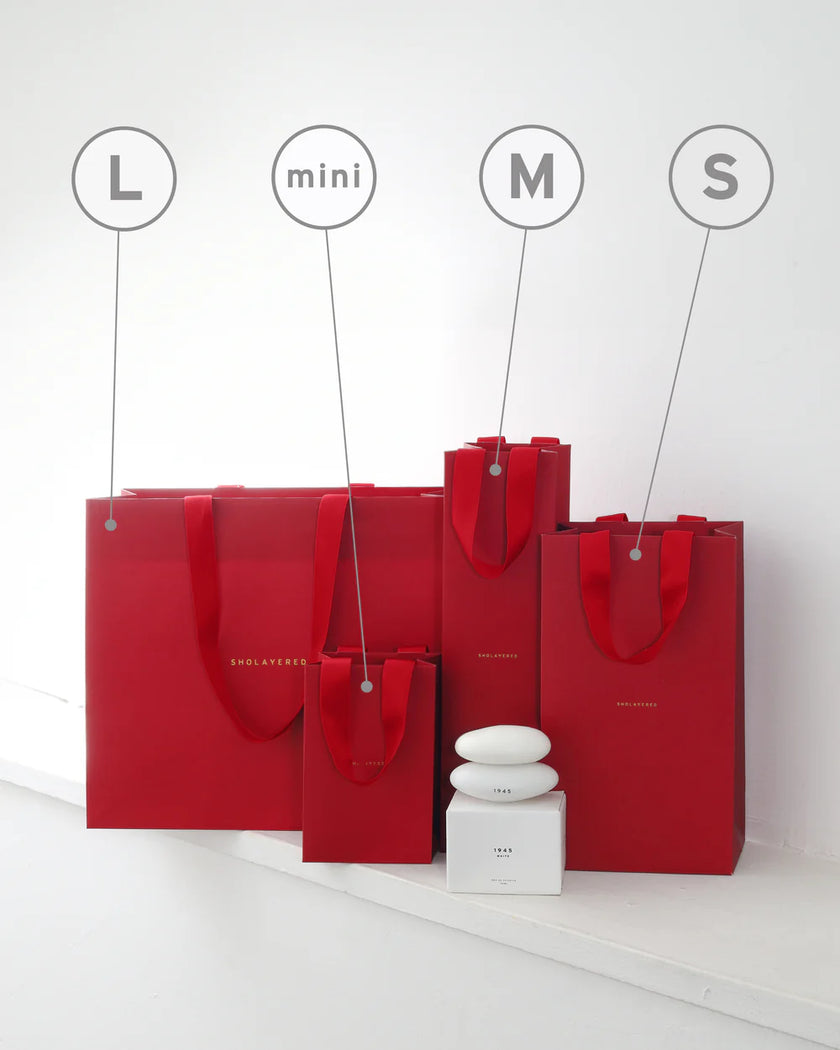 Sholayered sacs cadeaux premium : mini, S, M, L.