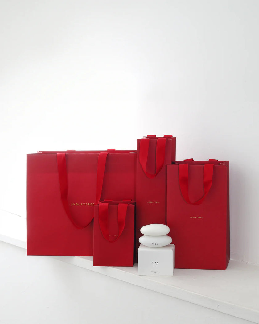 Sacs cadeaux rouges premium 