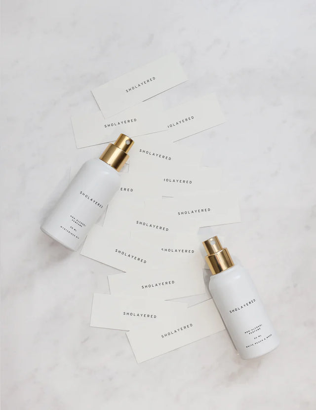 Touches olfactives Sholayered pour découvrir les parfums sans alcool, doux et adaptés à toutes les peaux